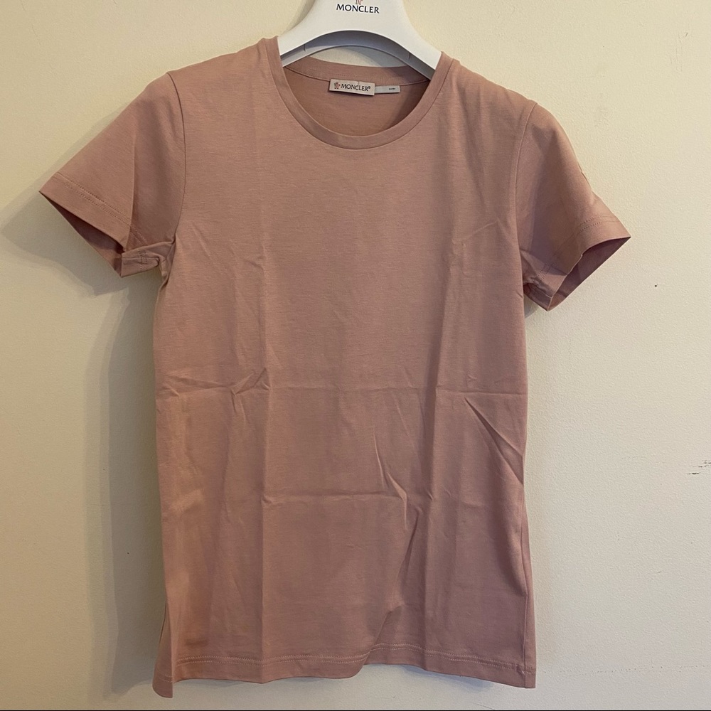 Moncler Pink Tshirt Girocollo New XS